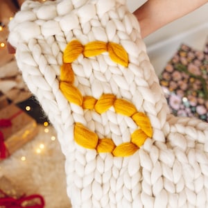 Scandinavian knit christmas stockings