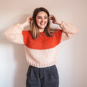 Knitting Pattern Drop it from the top down Jumper no sewing up required Instant Download image 10