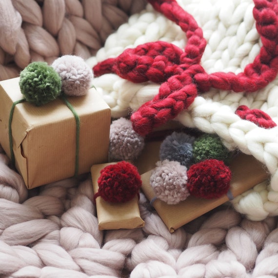 Woollen Pompom Kit Diy Pompoms Make Your Own Decorations Etsy