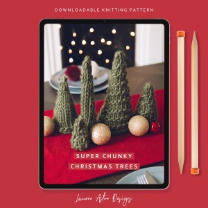 Knitting Pattern - Super Chunky Christmas Trees