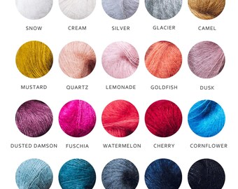 Mini Mohair Yarn 2 Ply Lace Mohair Silk Mix Etsy