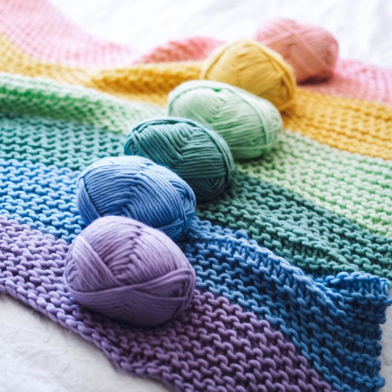 Pastel Rainbow Super Chunky Yarn Bundle 