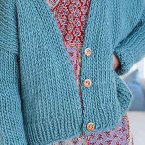 Commission Button knit up Cardigan Ready Made cardigan handmade merino cardigan image 6