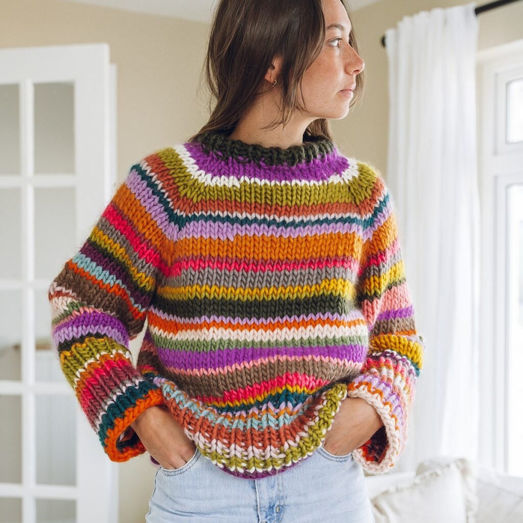 Knitting Pattern - Knit More Waste Less Jumper | Waste Free Knitting Pattern - Knit More Waste Less Jumper | Waste Free
