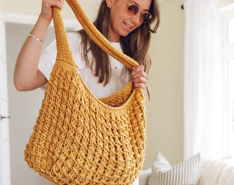 Knitting Kit - Beach Bag / Recycled Big Cotton Bag knit kit