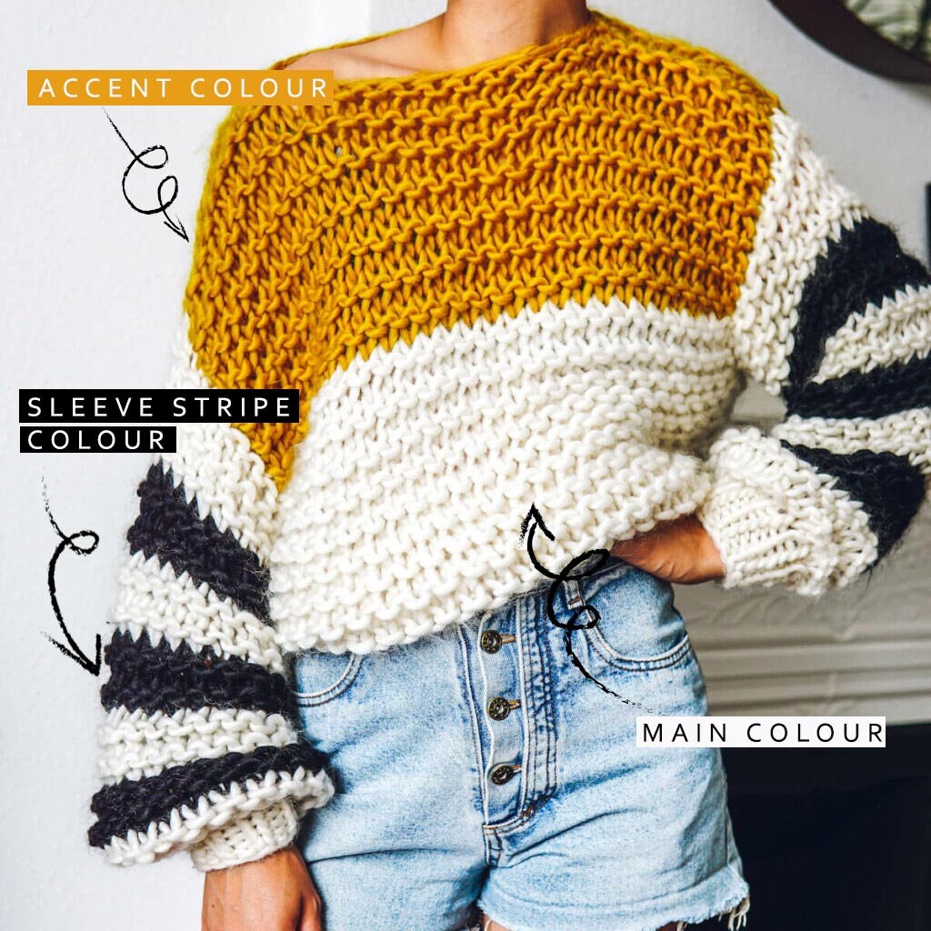 Knitting Pattern - Easy Jumper Knitting Pattern - Head in the Clouds ...
