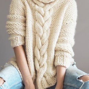 Knit Kit Chunky Cable Knit Jumper Make your own Super Chunky knit Sweater image 7