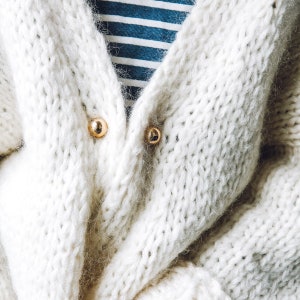 Gold Doer-Upper - an alternative to buttons for your knits