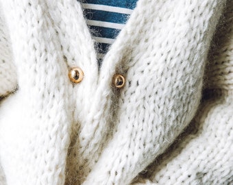 Gold Doer-Upper - an alternative to buttons for your knits