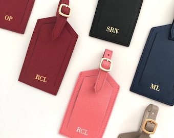 Personalized Leather Luggage Tag - Monogrammed Luggage Tag - Leather Luggage Tag - Gift Idea - Wedding Gifts - Bridesmaid Gifts