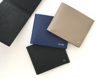 Personalized Leather Wallet - Monogram Leather Wallet - Custom Leather Wallet - Bi Fold Wallet - Groomsmen Gift - Personalized Gift for Him