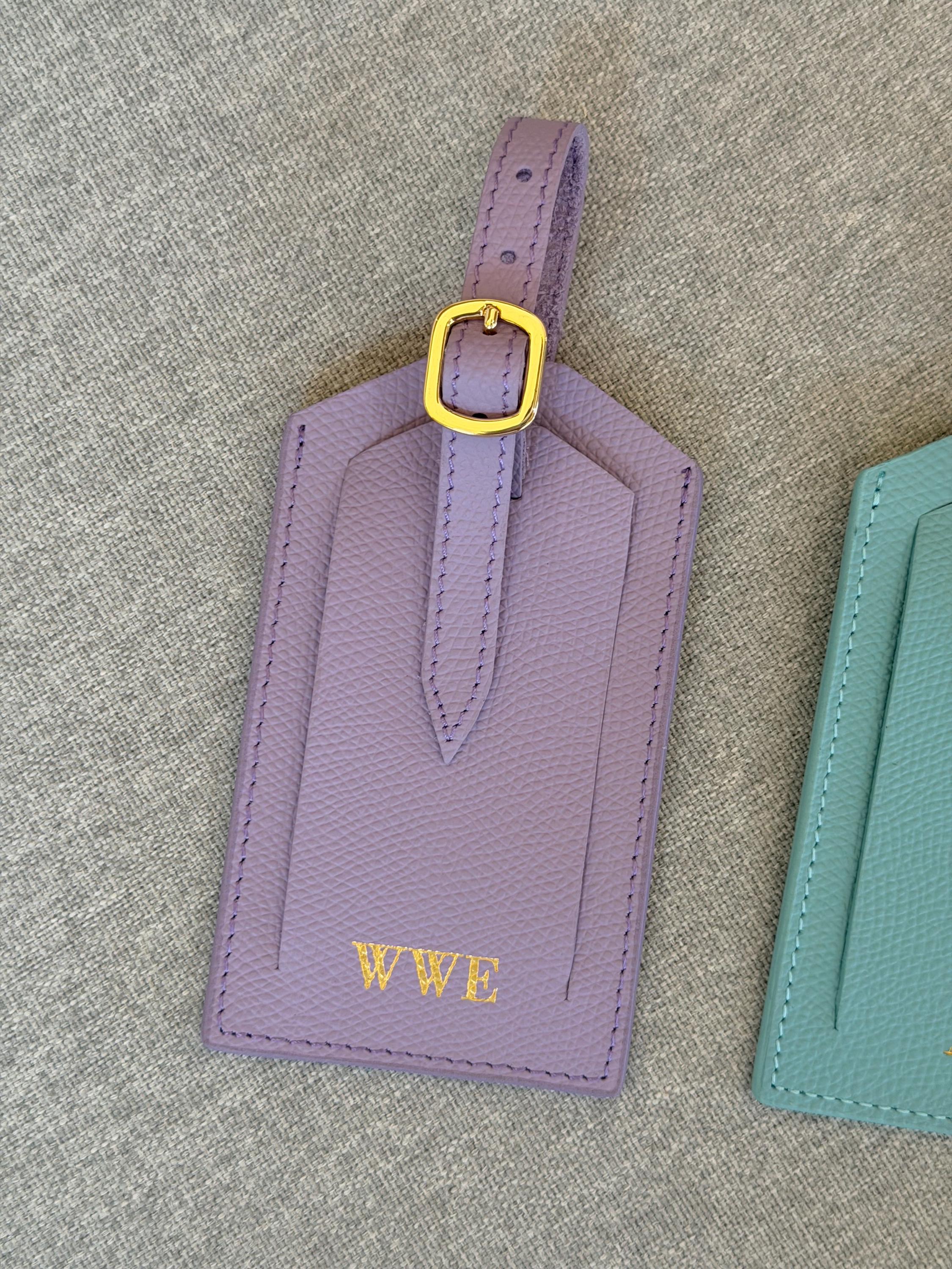Half Price! Pre-made Leather Luggage Tag With Initials: Monogrammed ...