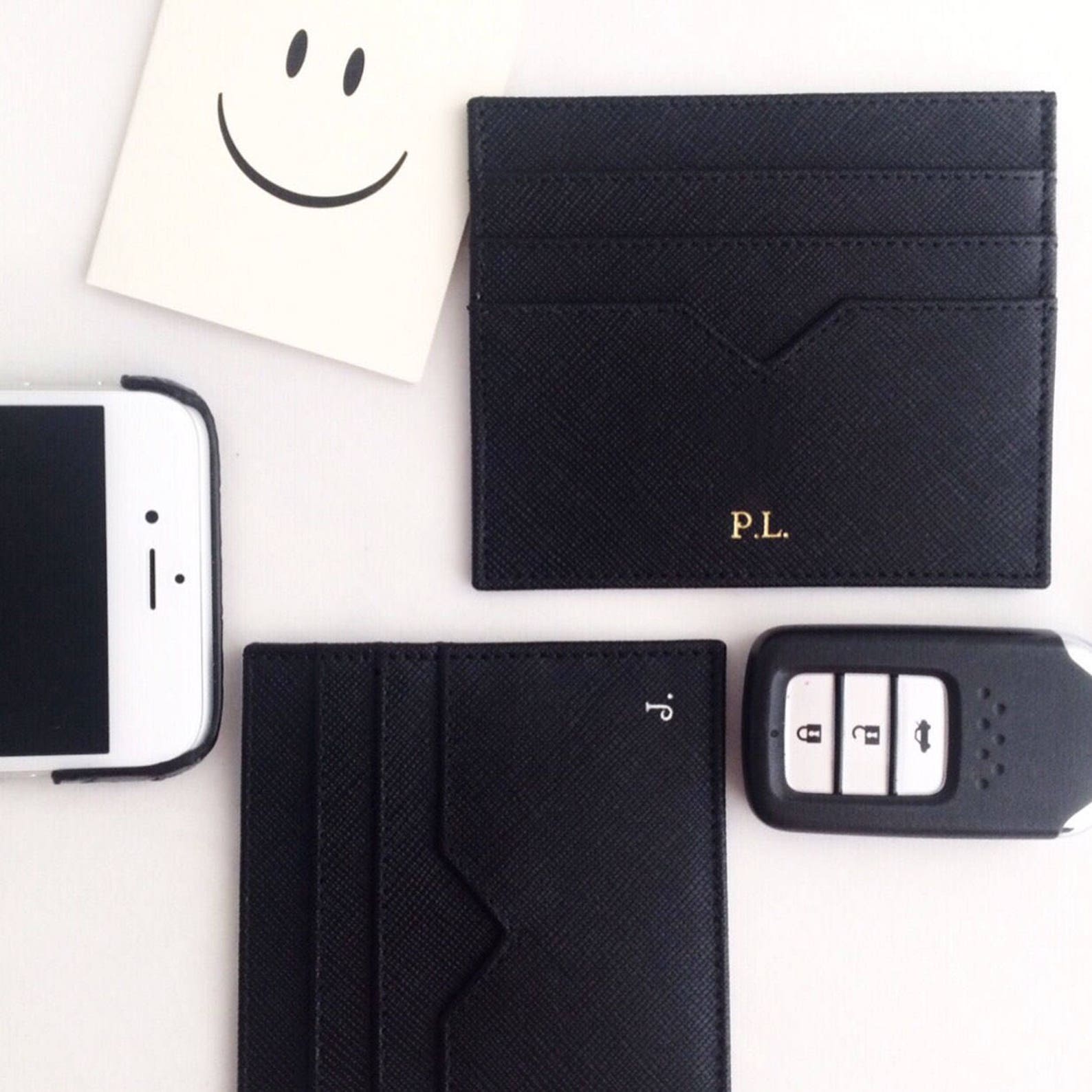 Personalized Card Holder Monogram Card Holder Personalized Etsy