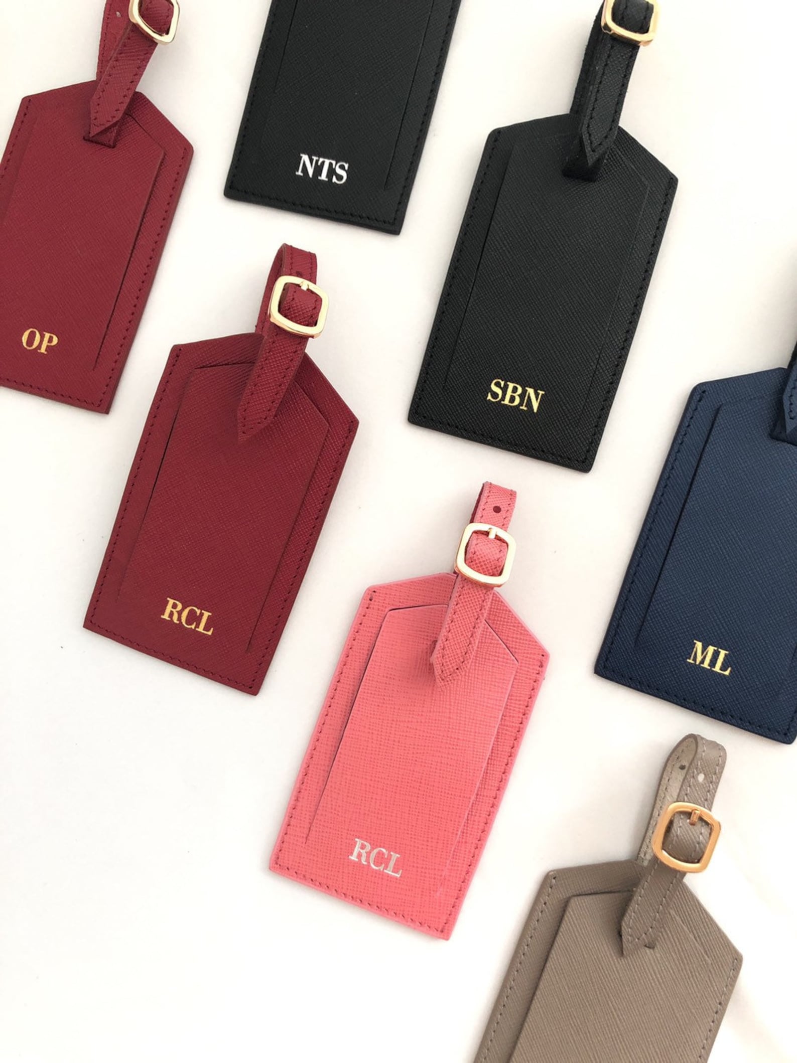 Personalized Leather Luggage Tag Monogrammed Luggage Tag Etsy