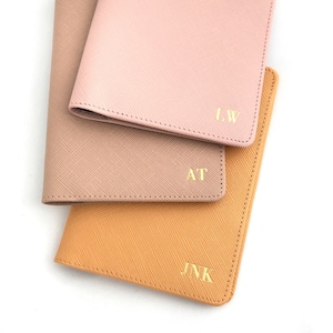 Personalized Leather Passport Holder: Monogrammed Passport Cover, Classic Font image 4