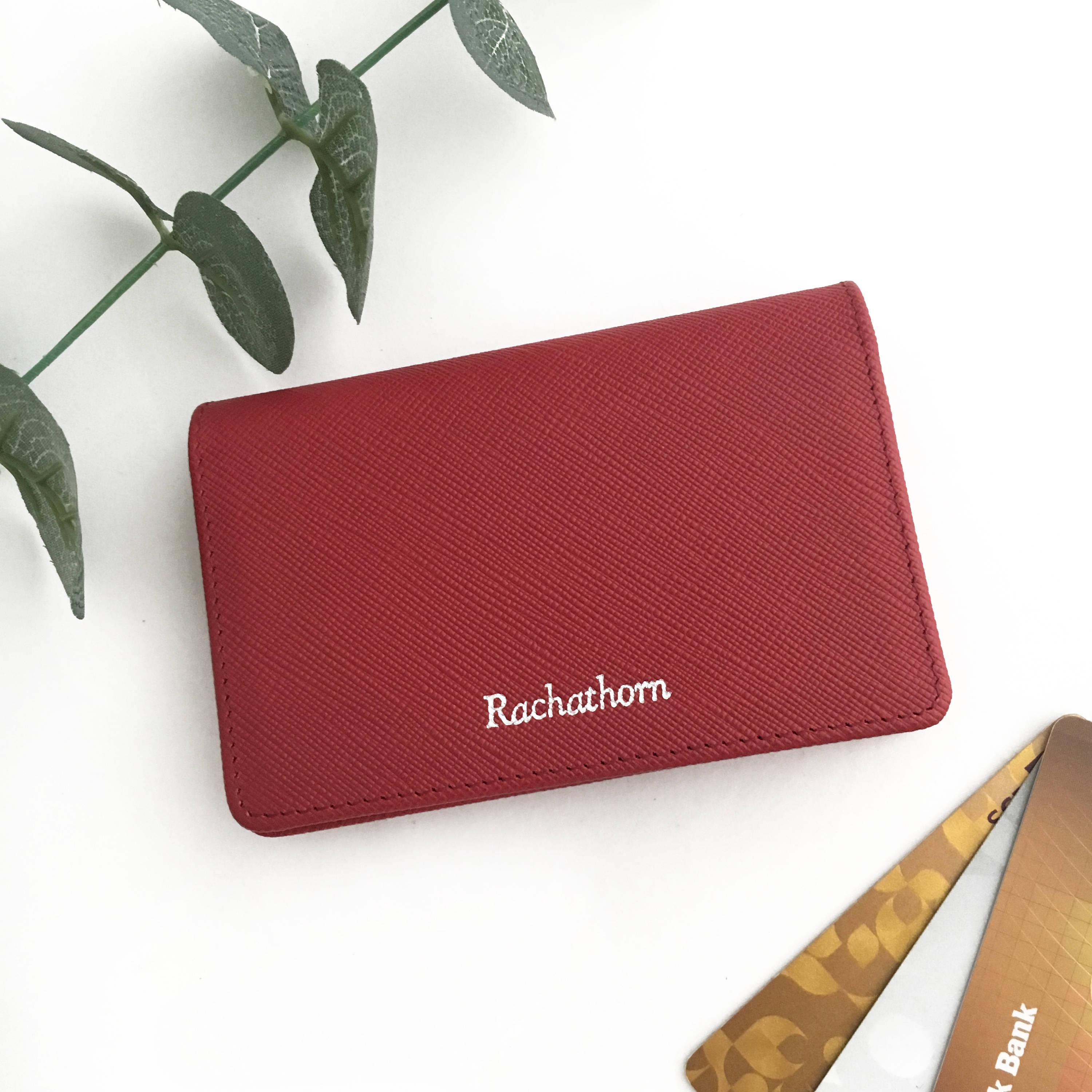 Personalized Business Card Wallet Monogram Card Wallet Etsy