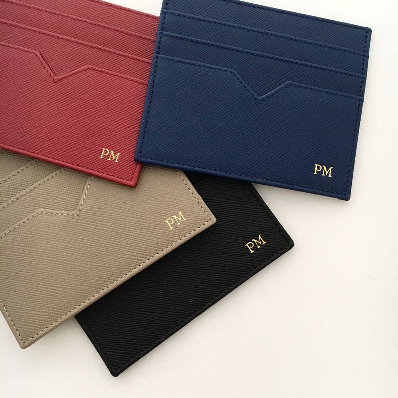 Personalized Card Holder Monogram Card Holder Personalized Etsy