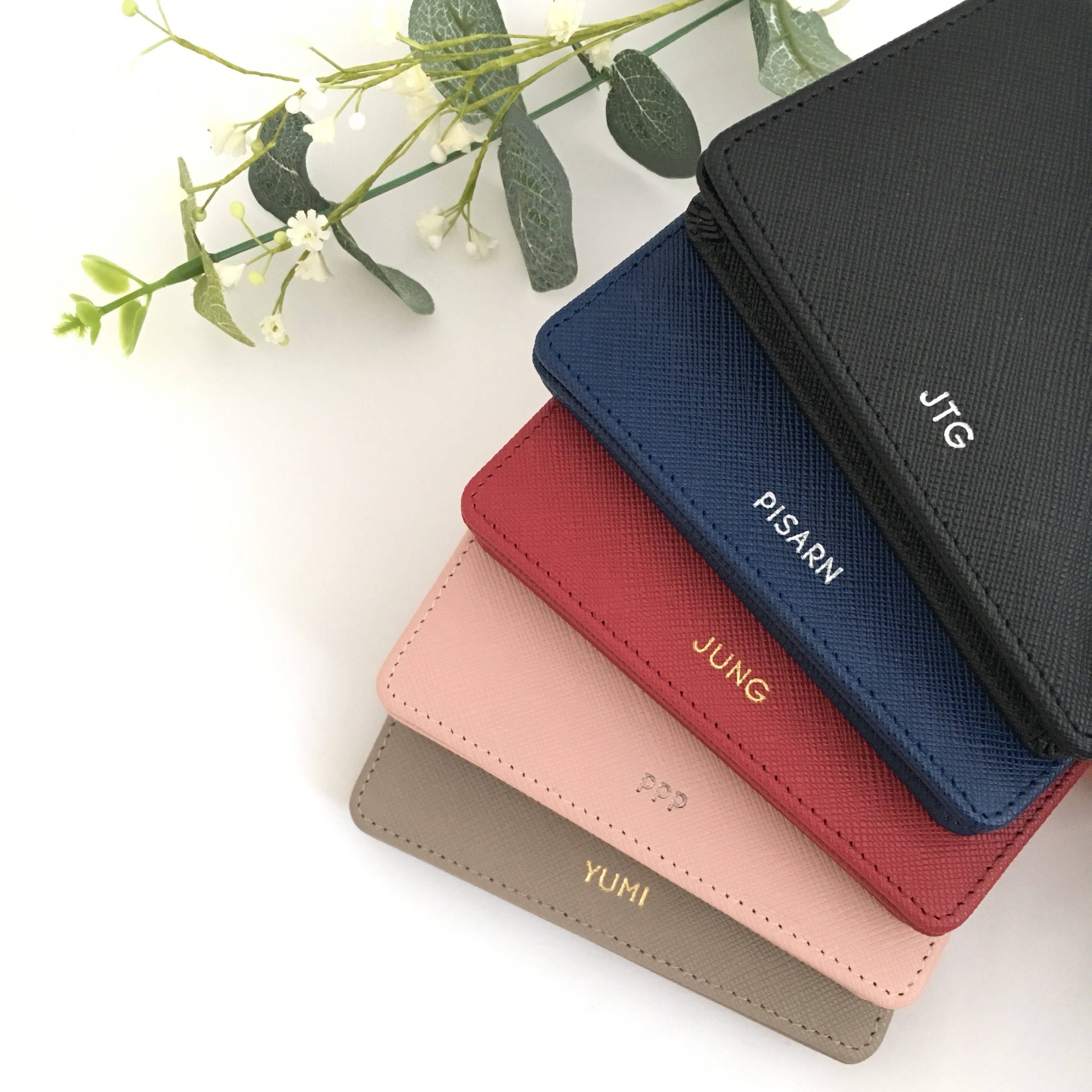 Personalized Business Card Wallet Monogram Card Wallet Etsy