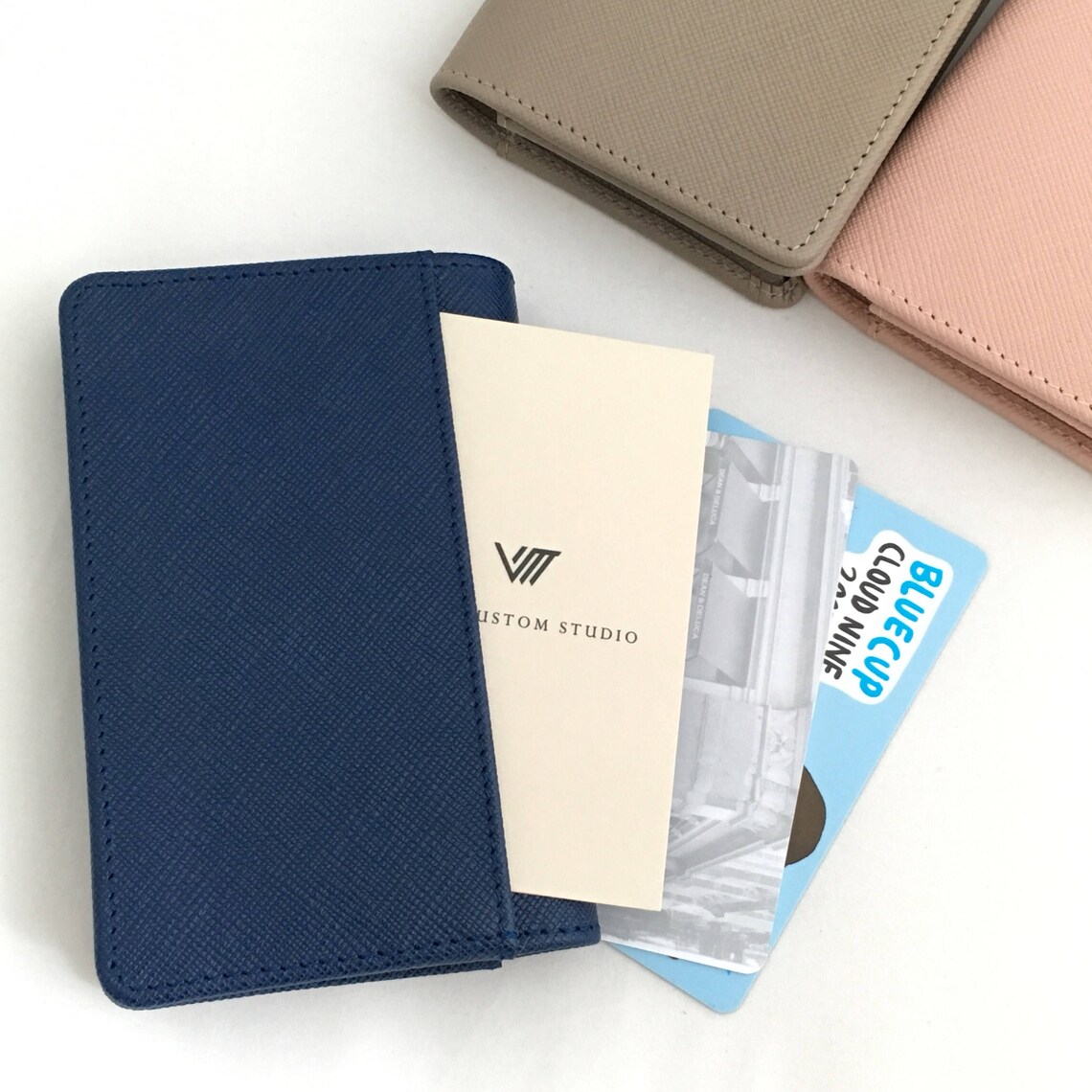 Personalized Business Card Wallet Monogram Card Wallet Etsy