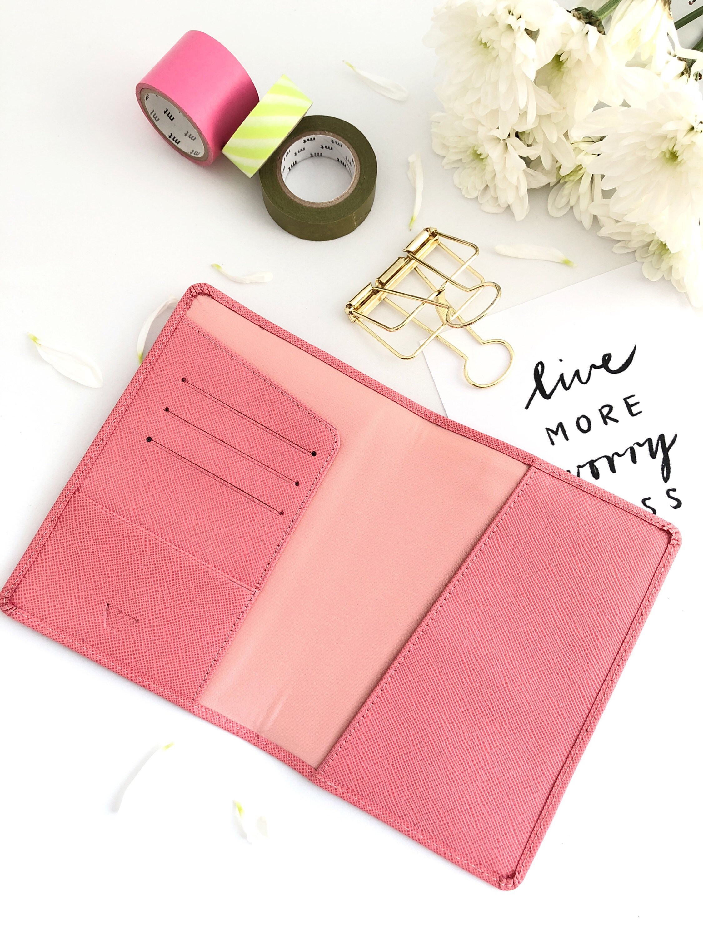 Flamingo saffiano Passport Cover Monogram Passport Etsy