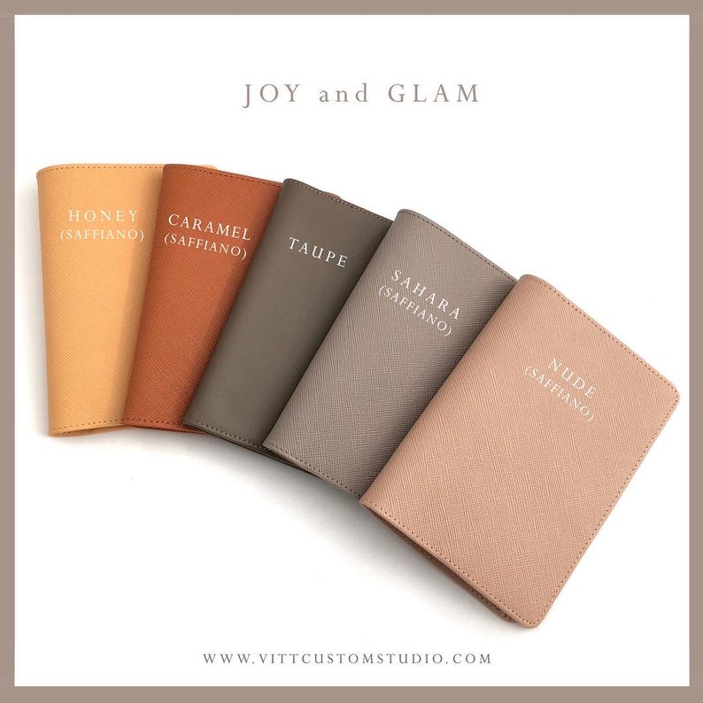 Personalized Leather Passport Holder: Monogrammed Passport Cover, Classic Font image 12
