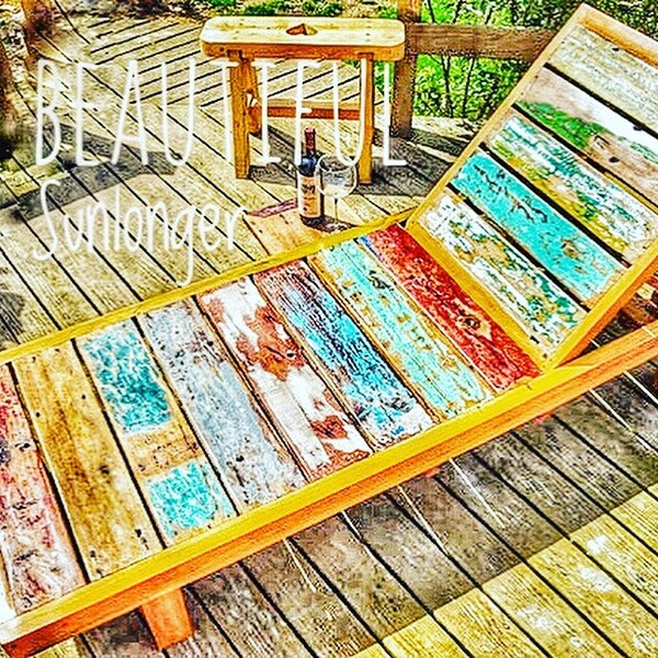 Reclaimed Boat Wood Sun Lounger