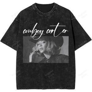 Merchandising de la gira Cowboy Carter de Beyoncé 2025, camiseta de rodeo de dos caras Cowboy Carter de Beyoncé, camiseta unisex con gráfico retro de concierto, regalos para ella