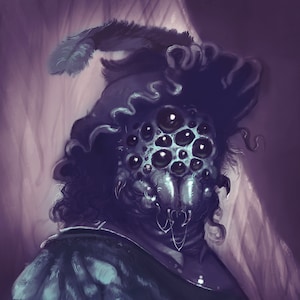 Rembrandt Atlach-Nacha | H.P. Lovecraft | Poster Print | Dark Horror Portrait