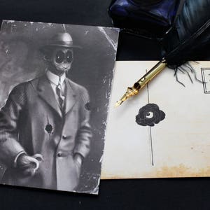 Terror Lovecraftiano "Henry" | H.P. Lovecraft | Cartão Postal | Retrato de terror escuro | Idéia de presente
