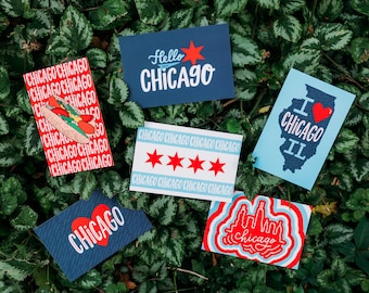 Hand-Lettered Chicago Postcard Set: Local Artist Designs (6-Pack)
