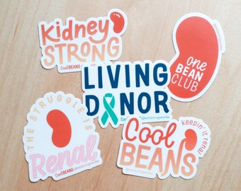 Kidney Disease Awareness Sticker | Vinyl Die-Cut Decal
