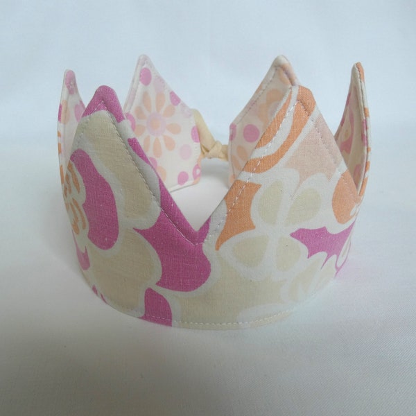 Vintage Fabric Crown / Upcycled Fabric