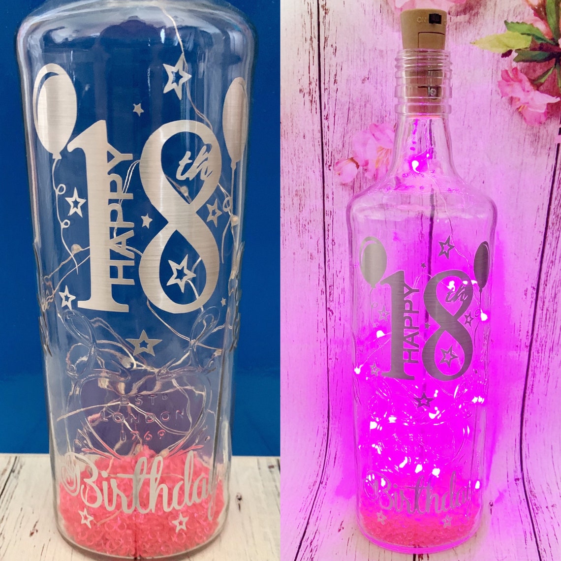 Allumez la bouteille de 18ème anniversaire bouteille de LED  Etsy