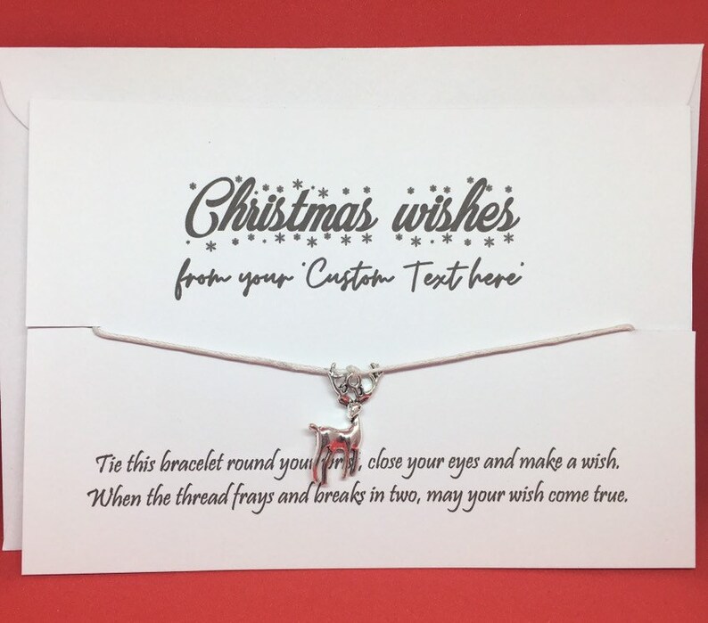 xmas gift CUSTOM Christmas wishes christmas gift wish bracelet friendship bracelet