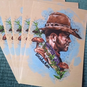 Unshaken - RDR2 Arthur Morgan inspired art print - A4 size