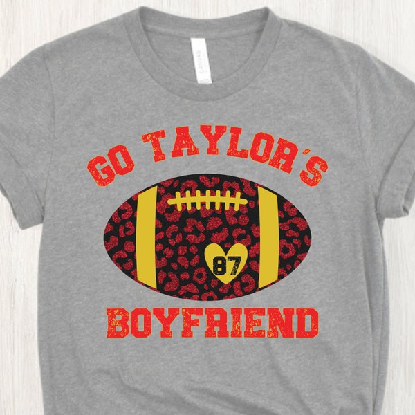 Go Taylor’s boyfriend leopard football Kansas City Travis Kelce Taylor Swift #87 sublimation design | digital png | instant download