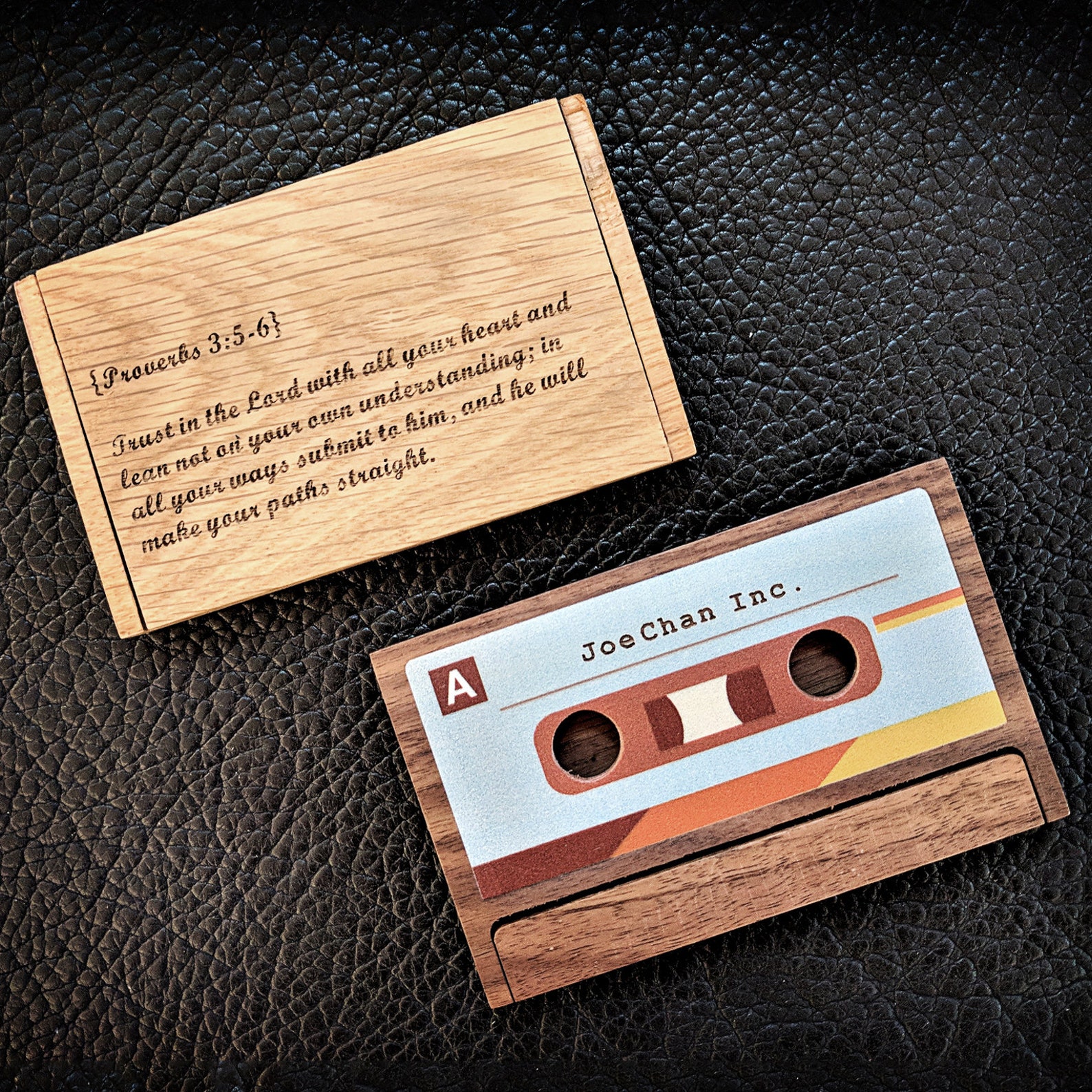 Cassette Business Card Case / Holder custom Engrave Etsy