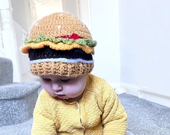 Gehaakte burgermutsje/nieuwgeboren cadeau/ babyfotoshoot prop/peuterbeanie