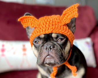 Crochet Dog Bat Halloween Hat/ Photoshoot Prop/ Dog Beanie/ Halloween/ Pet Hat