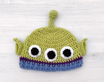 Gehaakte babyspeelgoed op aliens geïnspireerde hoed/pasgeboren cadeau/baby fotoshoot prop/peuter beanie/