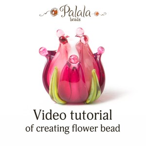 Lampwork tutorial, Lampwork video tutorial, flower bead tutorial, Lampwork flower tutorial