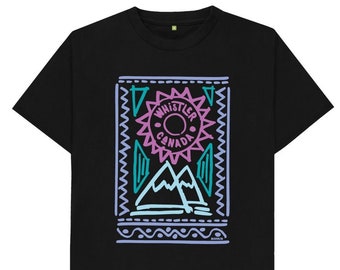 Whistler Sunshine Retro 80s Organic T-shirt | Whistler, Canada