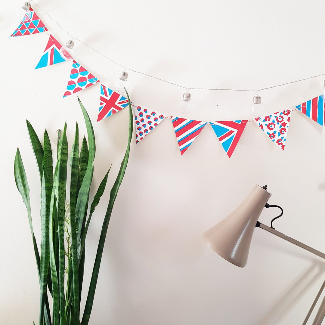 Great British Paper Bunting Printable - Red, White and Blue - Union ...
