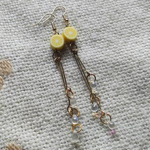 Lemon Drop- Zitrone Sommer Teardrop Ohrringe