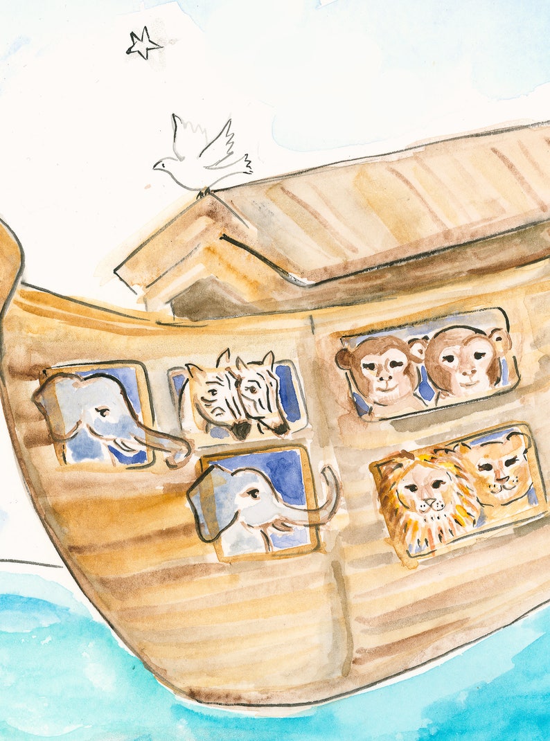 Noah's Ark Printable Nursery Room Wall Art - Etsy