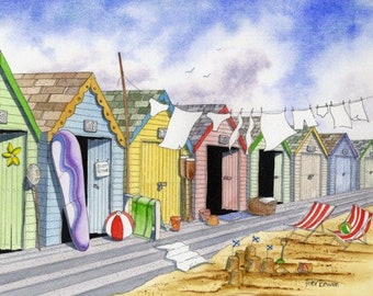 Beach Huts, Limited Edition Art Print