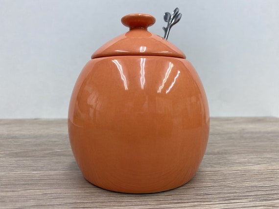 Poole Pottery 蓋付き器 赤・オレンジ Poole Pottery 蓋付き器 赤