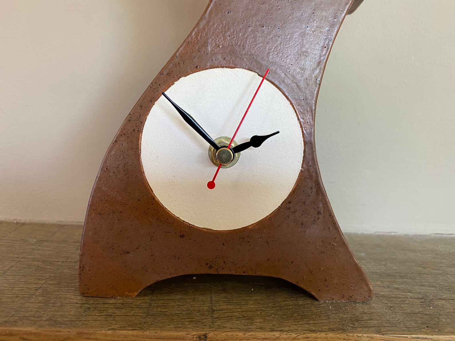 Clocks Mantel Clock Handmade Pottery Clock Mantel Clock Etsy