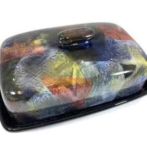 Butter Dish Abstract Glaze
