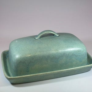Handmade Stoneware Butter Dish, Copper Glaze Butter Keeper, Rustic Kitchenware, Somerset Studio